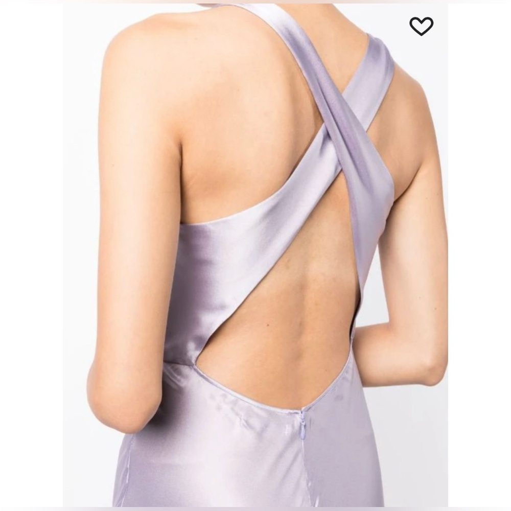 REFORMATION Cassette criss-cross strap silk dress in lavender purple. Size 2. - Picture 5 of 5